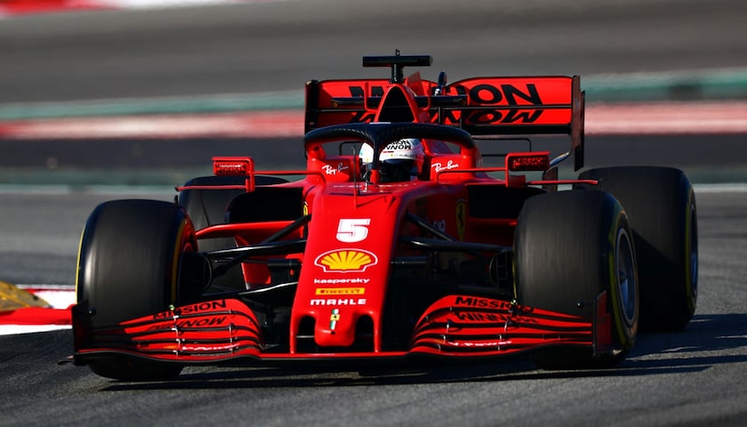 Il pilota della Ferrari Sebastian Vettel