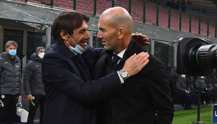 Antonio Conte e Zinédine Zidane