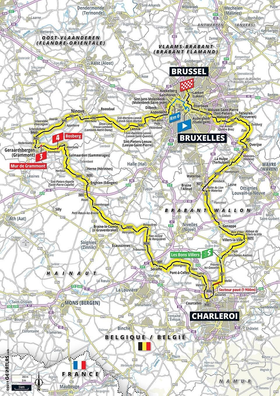 Tour de France 2019 - Planimetria Tappa 1
