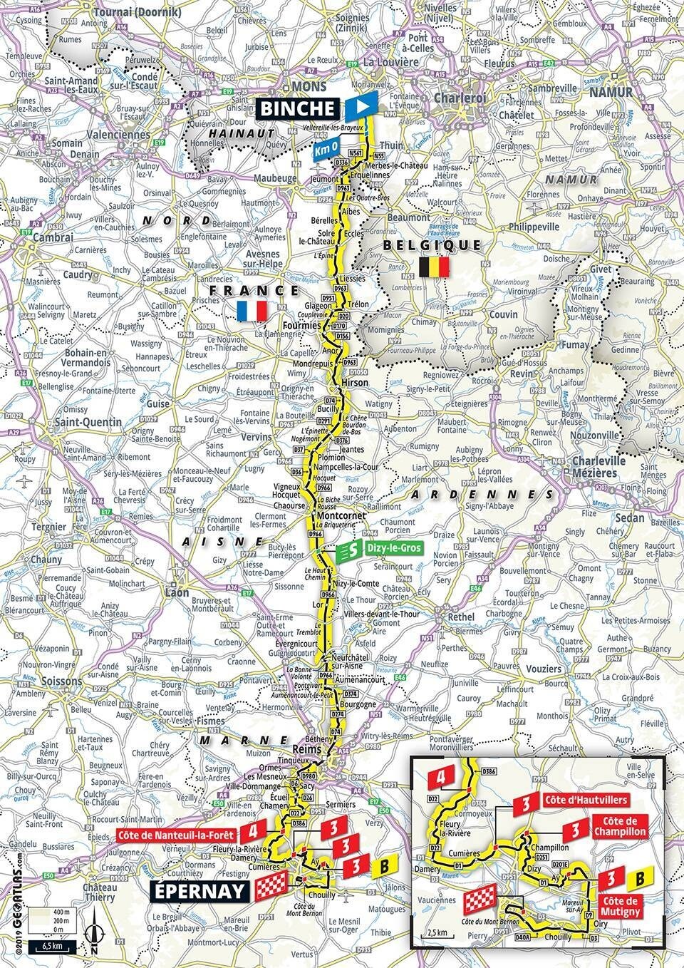 Tour de France 2019 - Planimetria Tappa 3