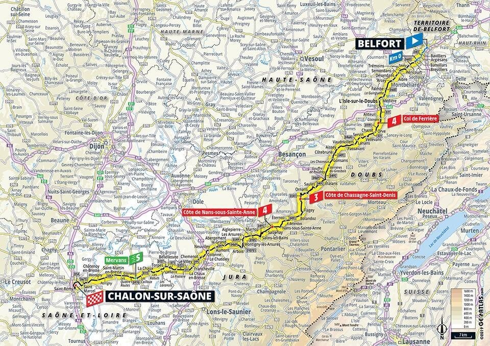 Tour de France 2019 - Planimetria Tappa 7