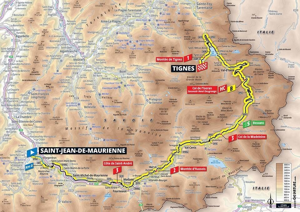 Tour de France 2019 - Planimetria Tappa 19