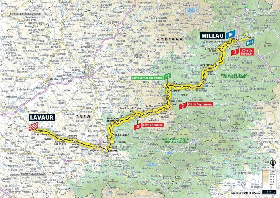 Tour de France 2020 - Planimetria Tappa 7