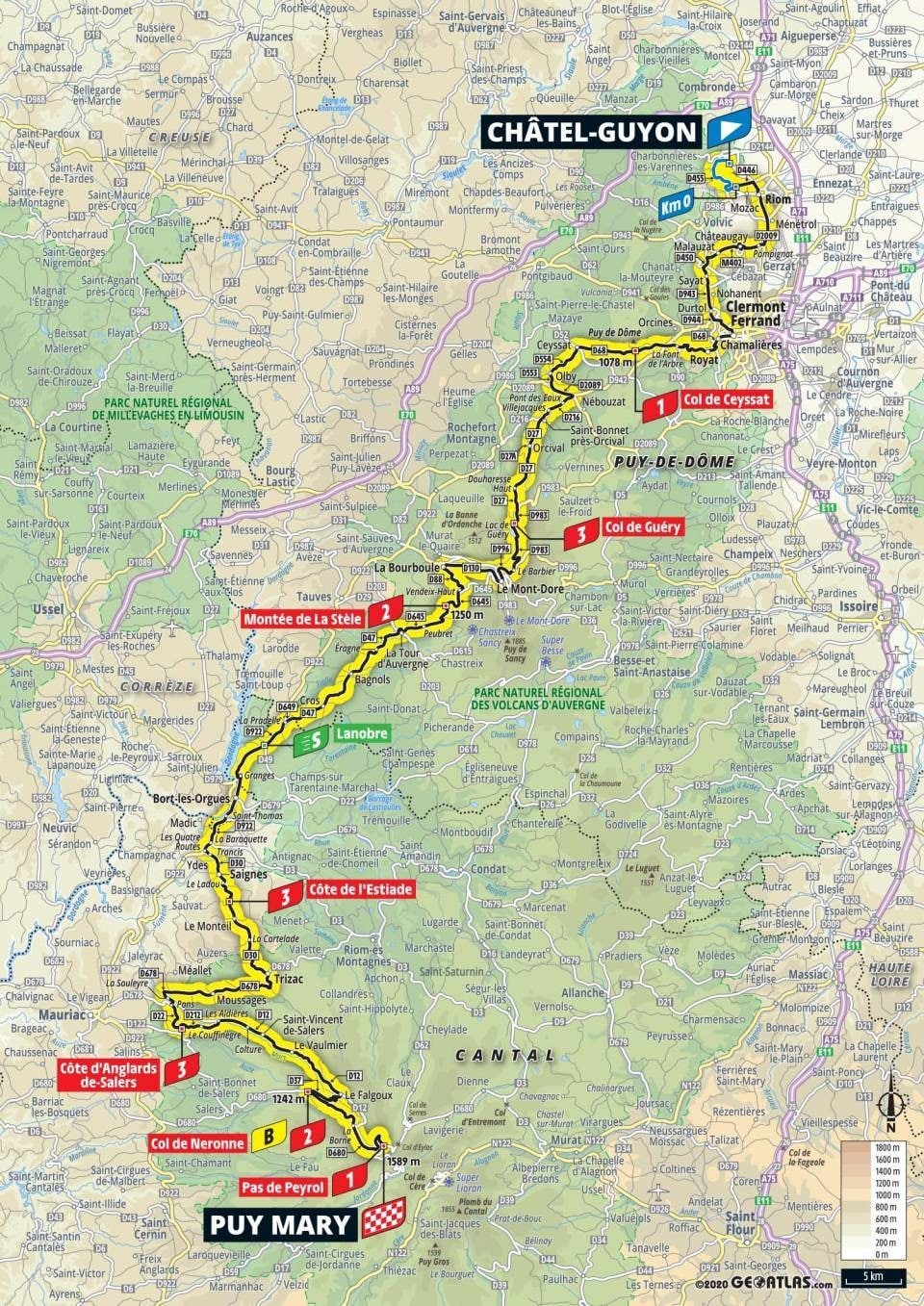 Tour de France 2020 - Planimetria Tappa 13