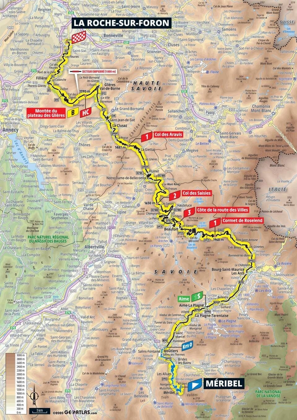Tour de France 2020 - Planimetria Tappa 18