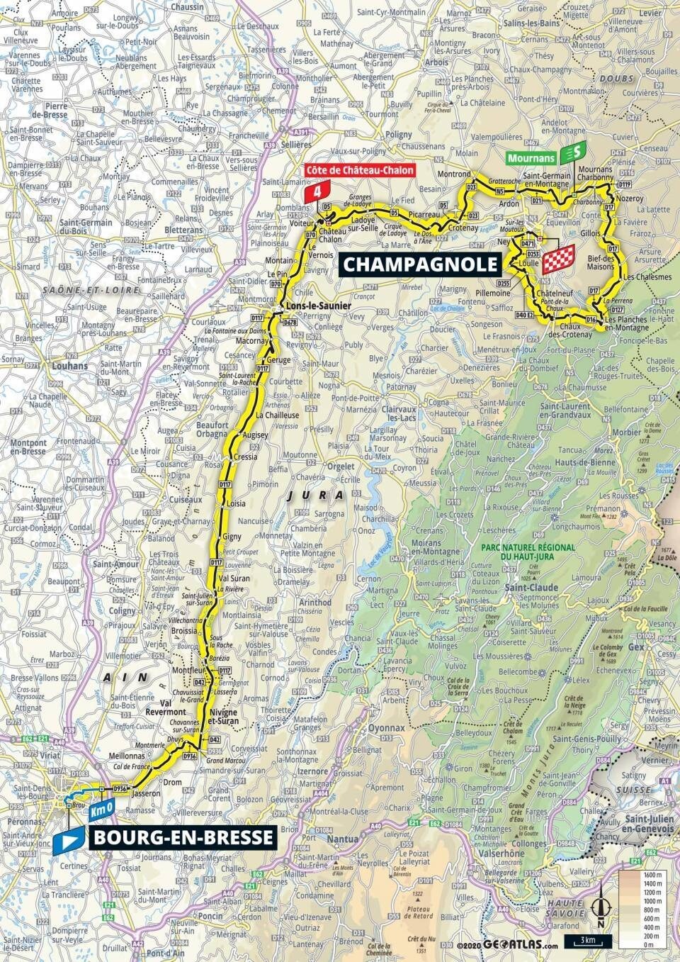 Tour de France 2020 - Planimetria Tappa 19