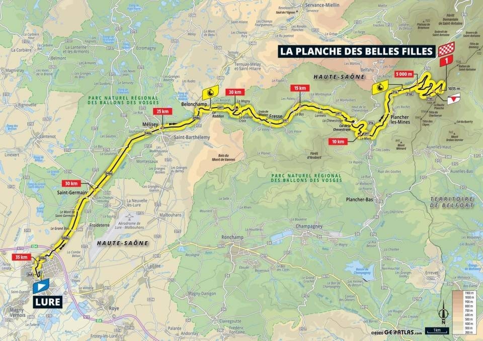 Tour de France 2020 - Planimetria Tappa 20