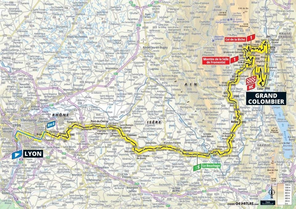 Tour de France 2020 - Planimetria Tappa 15