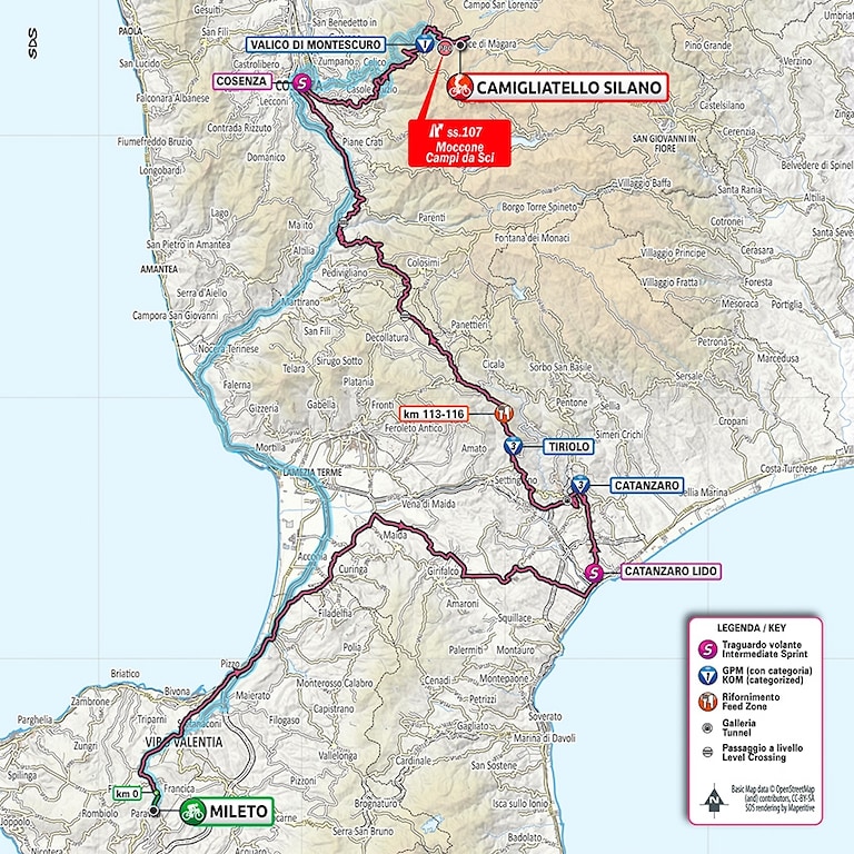 Giro d'Italia - Planimetria della tappa 5