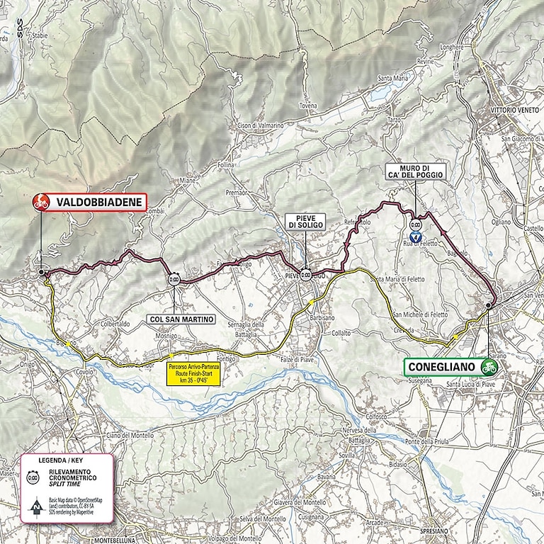 Giro d'Italia - Planimetria della tappa 14